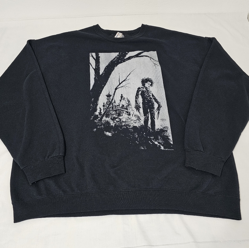 Edward Scissorhands Sweatshirt 2XL Black Jerzees NuBlend 20th Century Fox